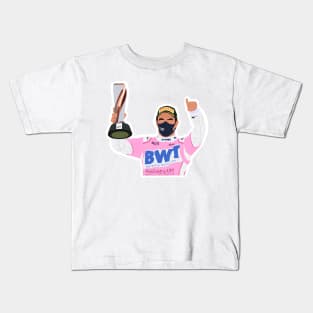 Sergio 'Checo' Perez celebrating his podium at the Turkish Grand Prix 2020 Kids T-Shirt